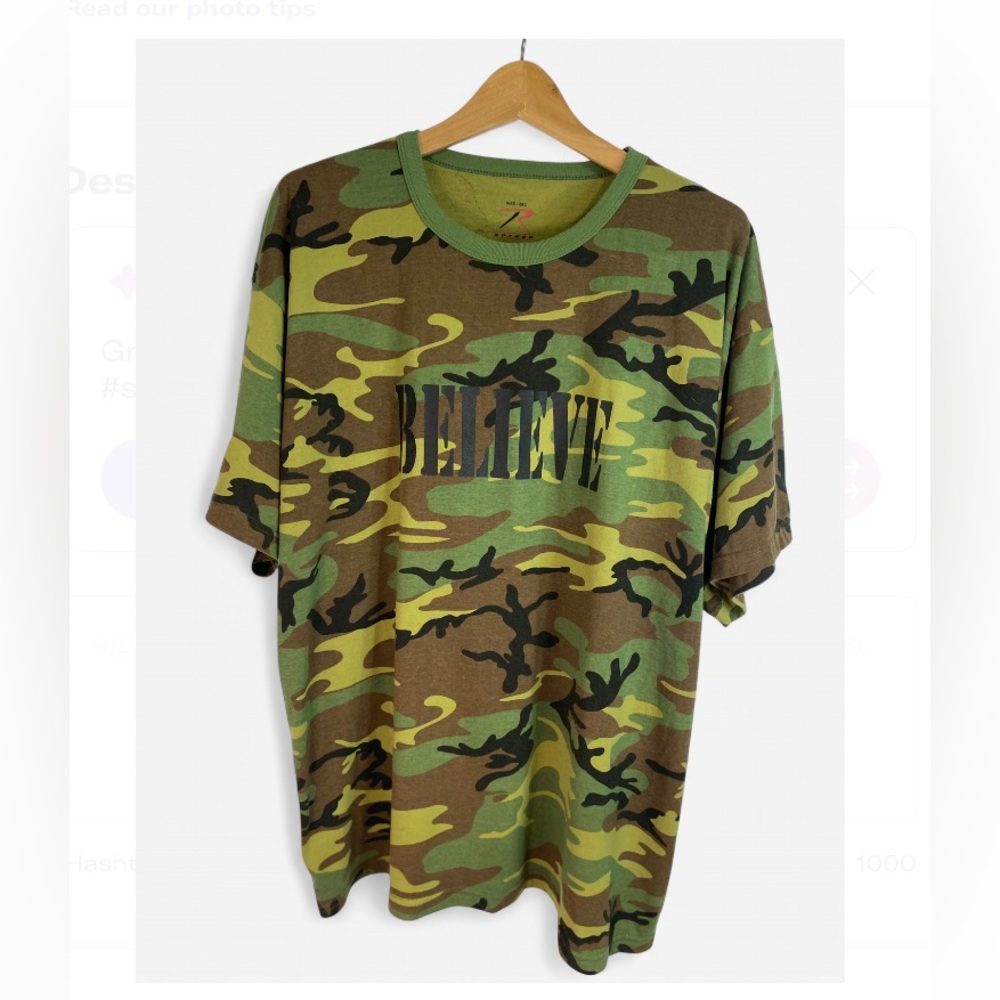 Rothco Men’s 2XL Green Camo Graphic T-Shirt Short Sleeve Crew Neck